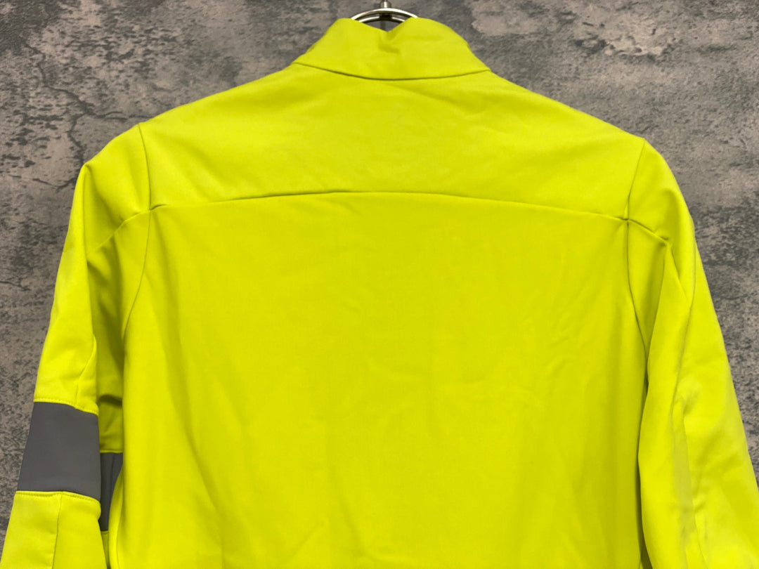 KM411 ラファ Rapha PRO TEAM TRAINING JACKET 長袖 サイクルジャケット 黄 S 裏起毛