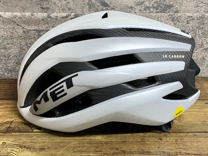 KA011 メット MET トレンタ TRENTA 3K CARBON MIPS ヘルメット Mサイズ 白 製造2023年12月