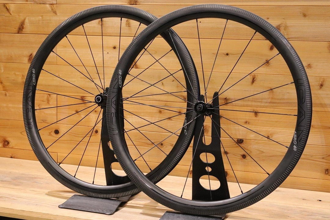 アイカン ICAN エアロ AERO 40 リム RIM シマノ 11S/12S カーボン チューブレスレディ ロードバイク ホイールセット 【広島店】