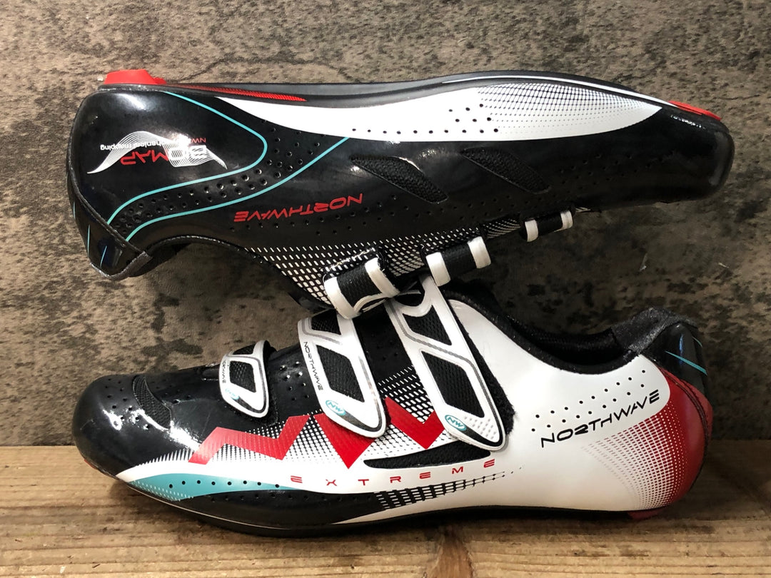 JR547 ノースウェーブ NORTHWAVE EXTREME ビンディングシューズ 黒赤白 EU43 1/2