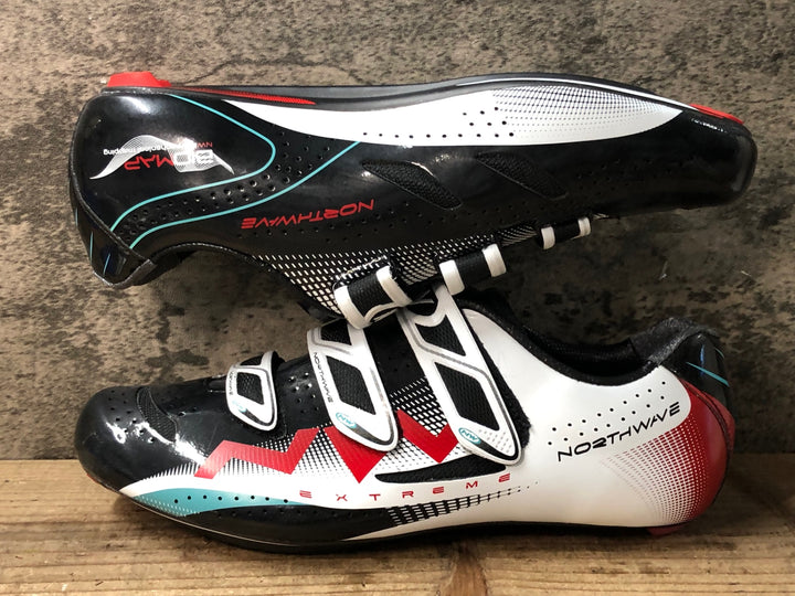 JR547 ノースウェーブ NORTHWAVE EXTREME ビンディングシューズ 黒赤白 EU43 1/2