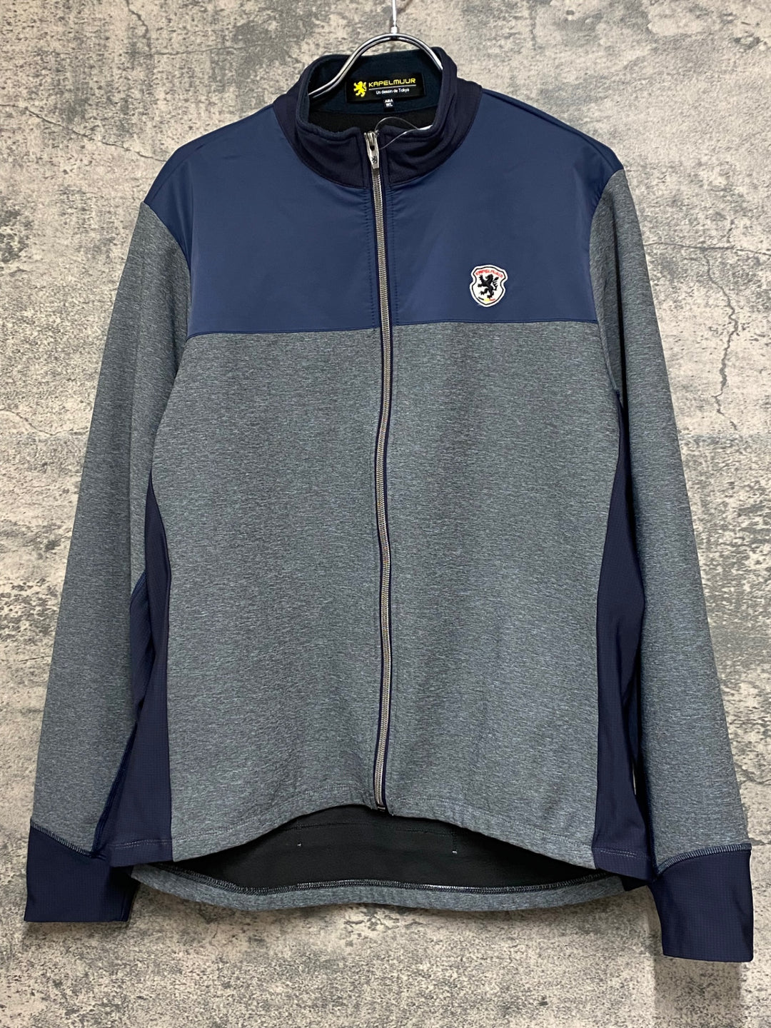JV930 カペルミュール KAPELMUUR 長袖 サイクルジャージ グレー 紺 WL 裏起毛