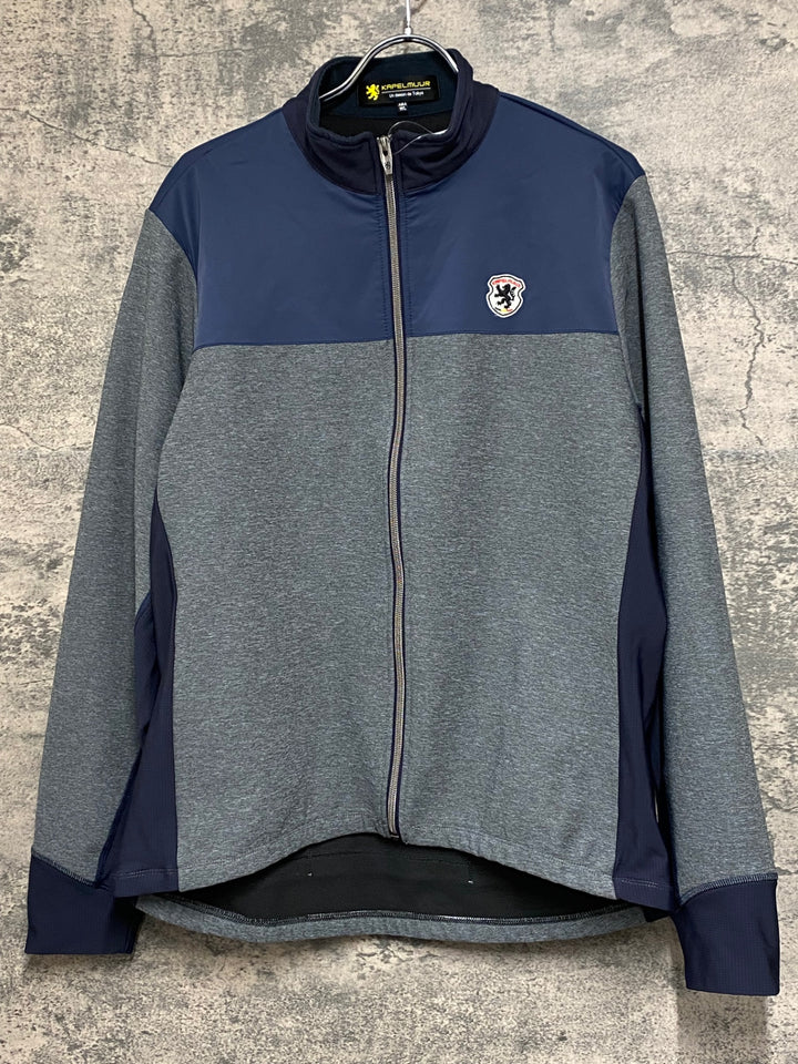 JV930 カペルミュール KAPELMUUR 長袖 サイクルジャージ グレー 紺 WL 裏起毛