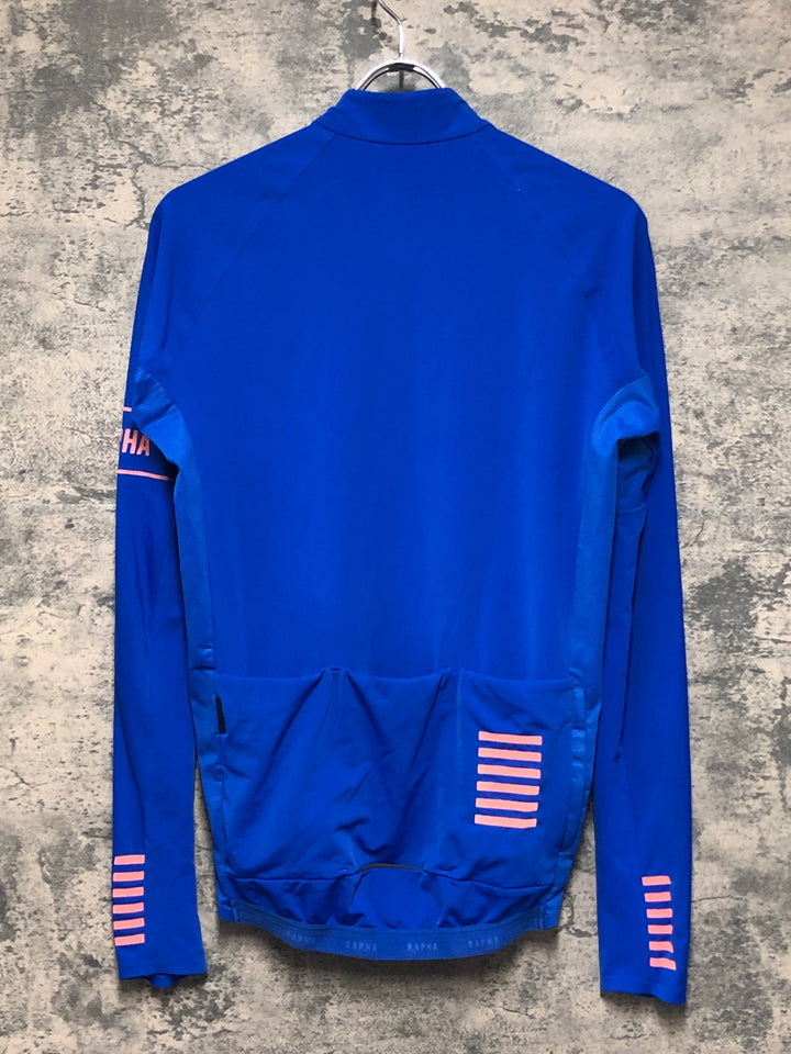 KN638 ラファ Rapha PRO TEAM LONG SLEEVE THERMAL JERSEY 長袖 サイクルジャージ 青 M 裏起毛