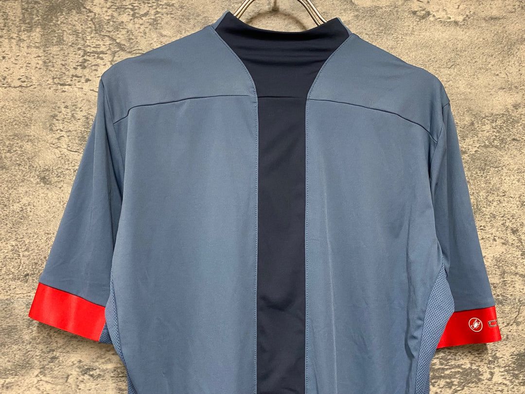 KB217 カステリ CASTELLI 半袖 サイクルジャージ グレー XL