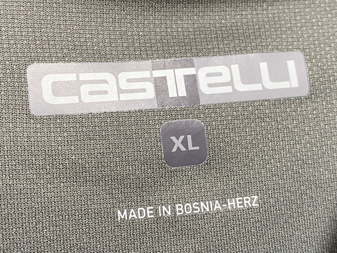 JJ187 カステリ CASTELLI 半袖 サイクルジャージ 黒 グレー XL