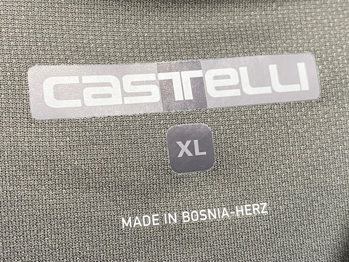 JJ187 カステリ CASTELLI 半袖 サイクルジャージ 黒 グレー XL
