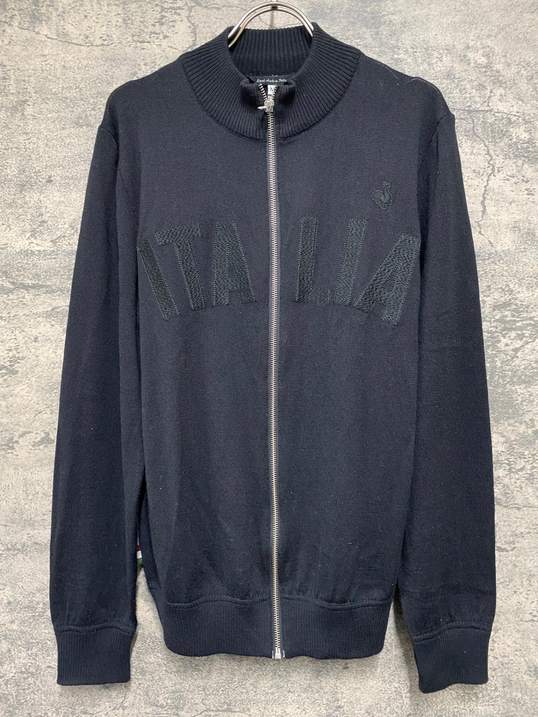 デマルキ De Marchi 長袖 フルジップ ニット 黒 M