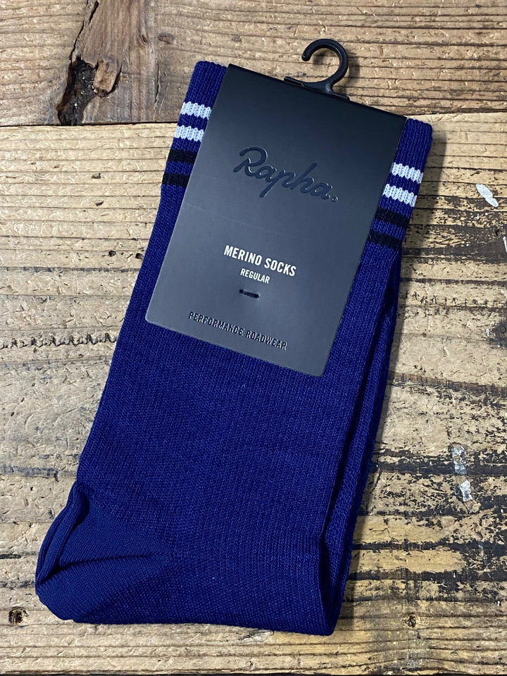 KC698 ラファ Rapha MERINO SOCKS REGULAR ソックス 紺 L