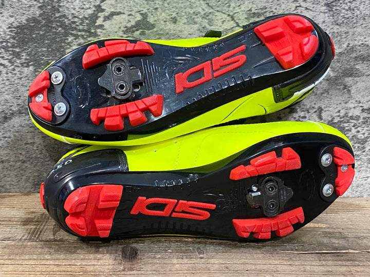KG411 シディ SIDI TRACE MTB ビンディングシューズ 2穴 蛍光イエロー EU40 ※ペン字あり