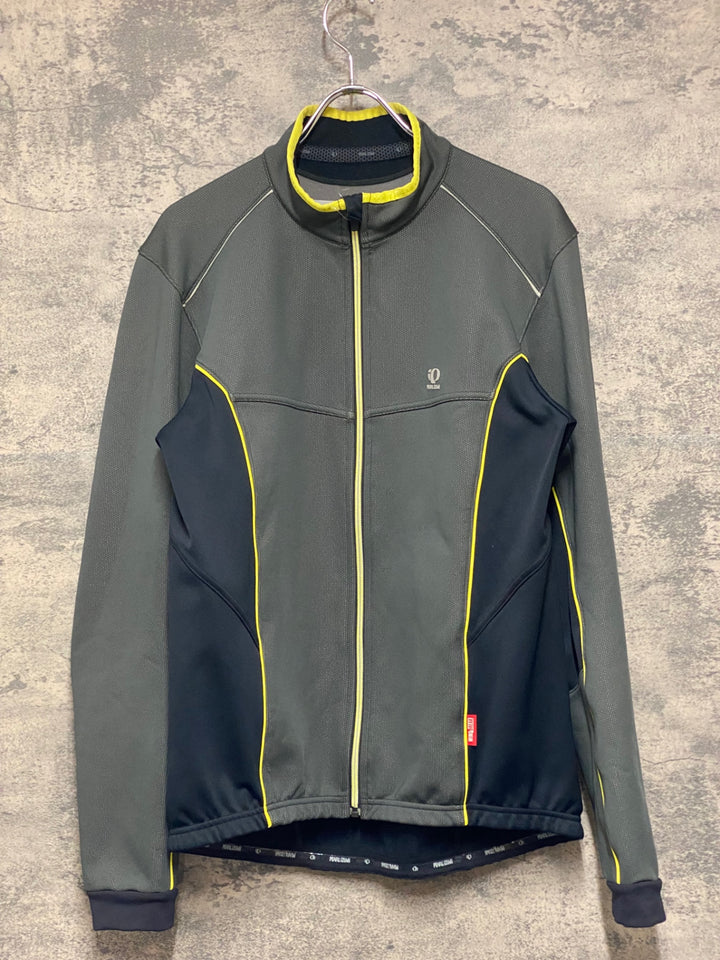 KP700 パールイズミ PEARL iZUMi 長袖 サイクルジャケット グレー 黒 XL 裏起毛 ※旧ロゴ