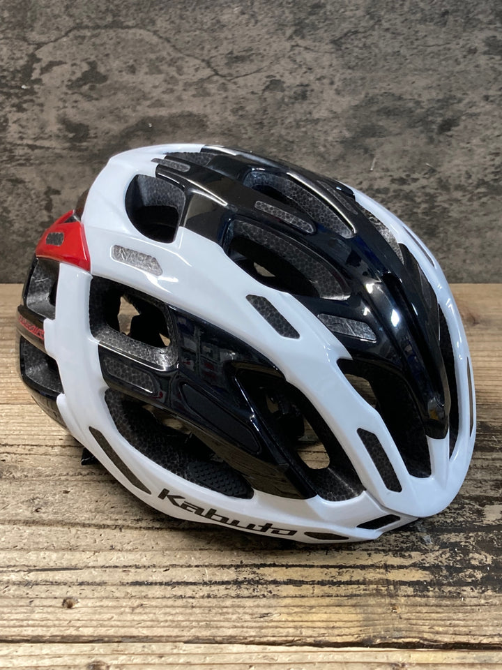 KE999 カブト KABUTO FLEX-AIR ヘルメット S/M 55-58cm R0605製造 白黒赤
