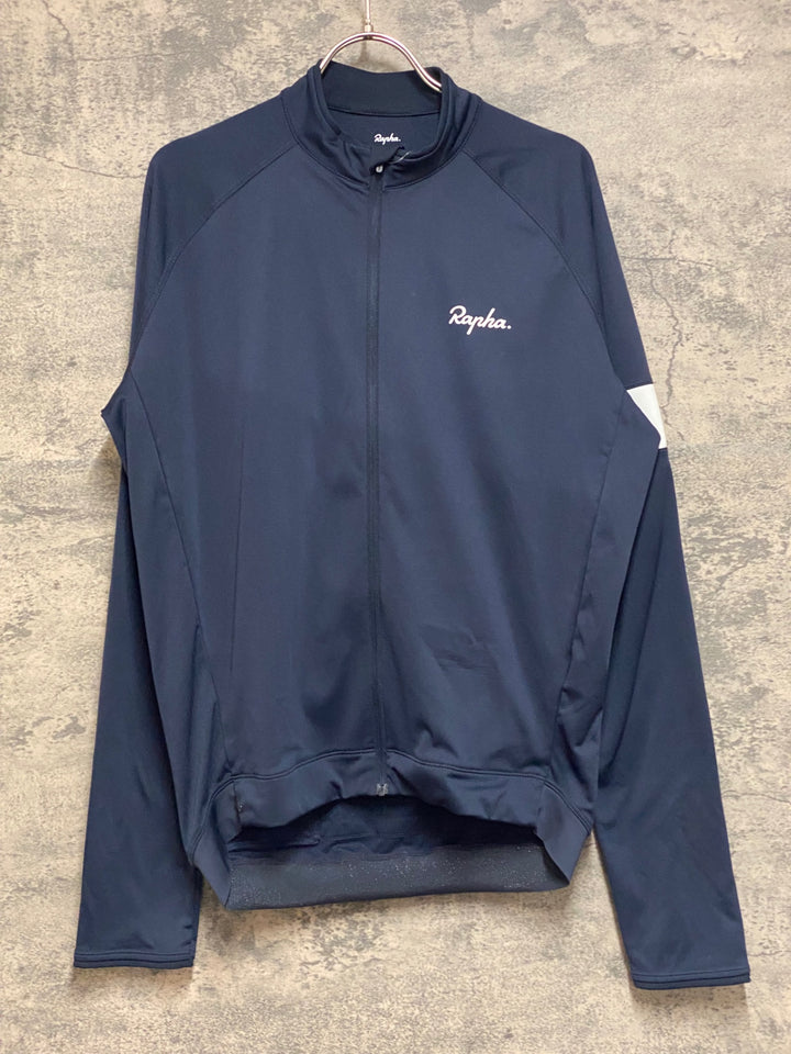JP293 ラファ Rapha CORE LONG SLEEVE JERSEY 長袖 サイクルジャージ 黒 L 裏起毛
