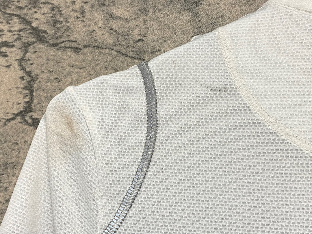 KJ965 カフェドシクリステ CAFE DU CYCLISTE 半袖 サイクルジャージ 白 XS ※穴あき