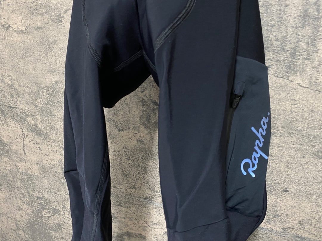 JY680 ラファ Rapha CARGO WINTER TIGHTS WITH PAD カーゴ ビブタイツ 黒 L 裏起毛