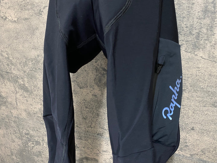 JY680 ラファ Rapha CARGO WINTER TIGHTS WITH PAD カーゴ ビブタイツ 黒 L 裏起毛