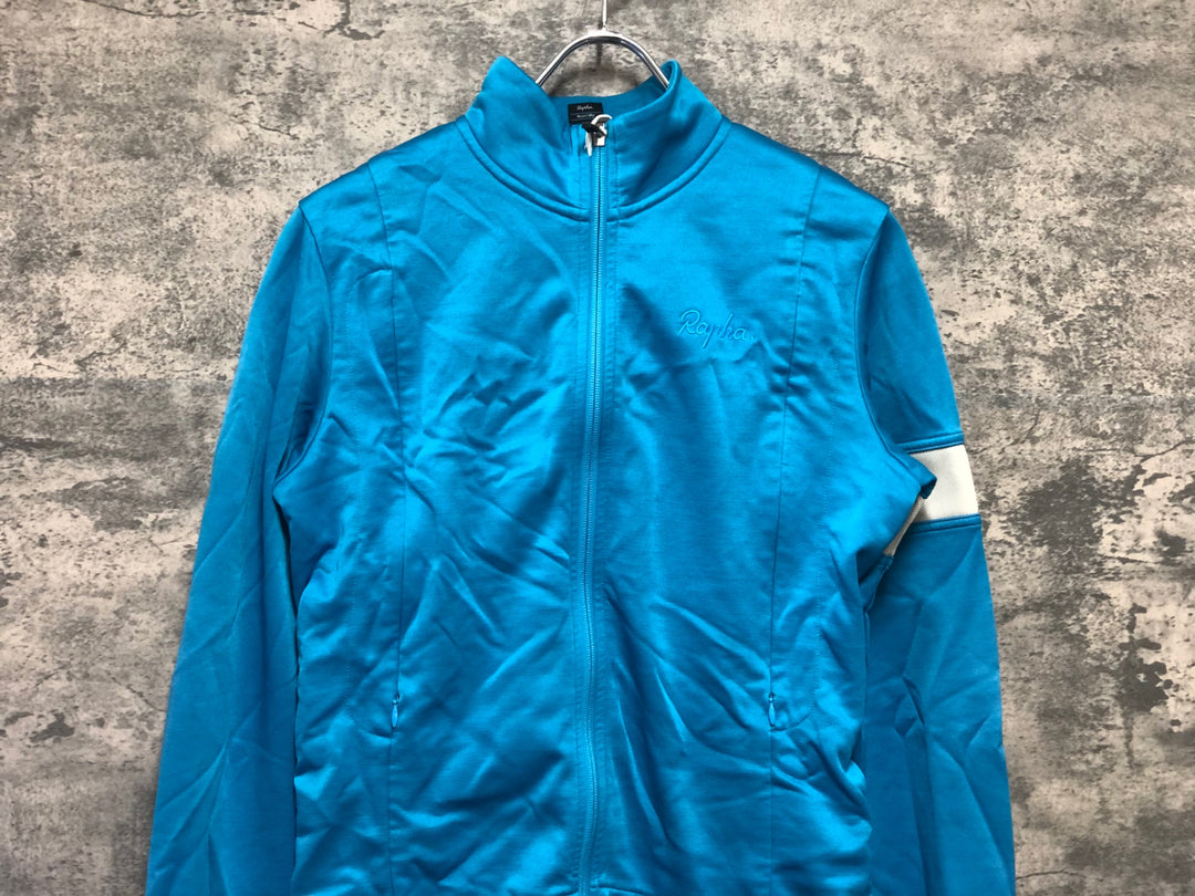 JZ506 ラファ RAPHA TRAINING WINTER JERSEY 長袖 サイクルジャージ S 水色 TEAM SKY