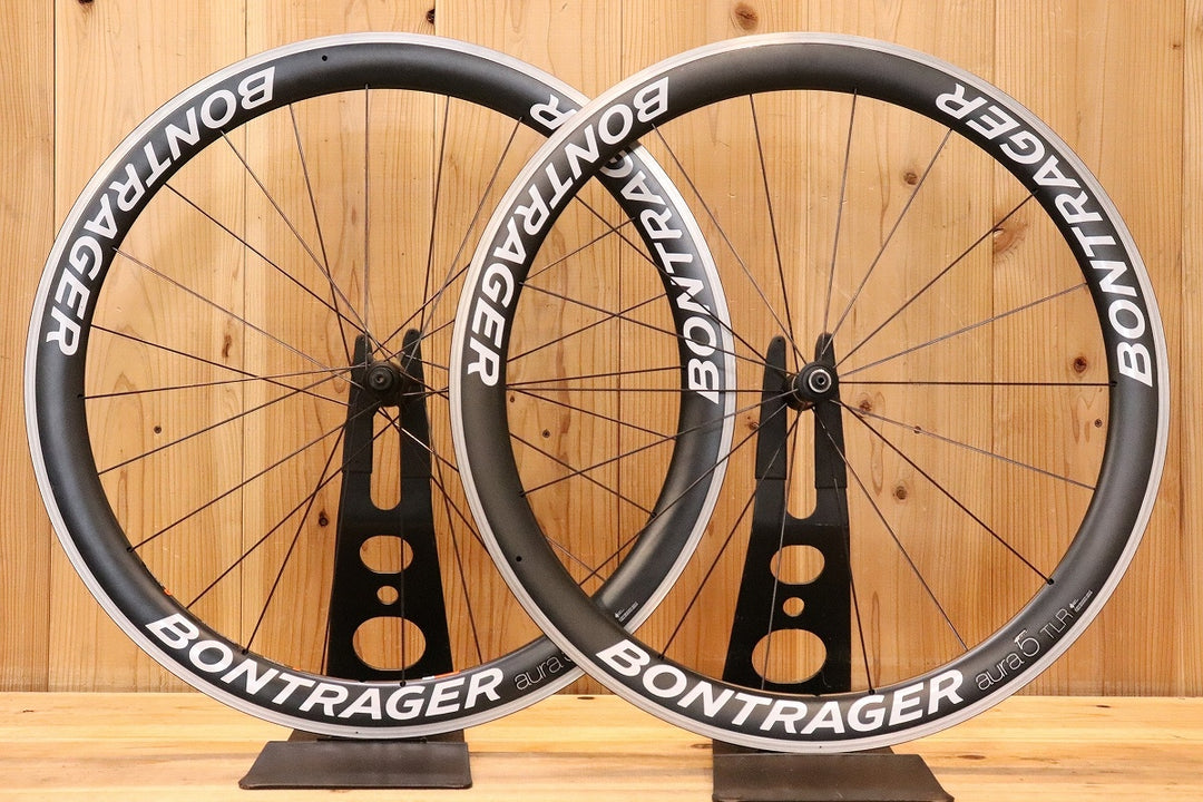 ボントレガー BONTRAGER オーラ AURA 5 TLR アルミ カーボン チューブレスレディ ホイールセット シマノ 11S/12S 【芦屋店】