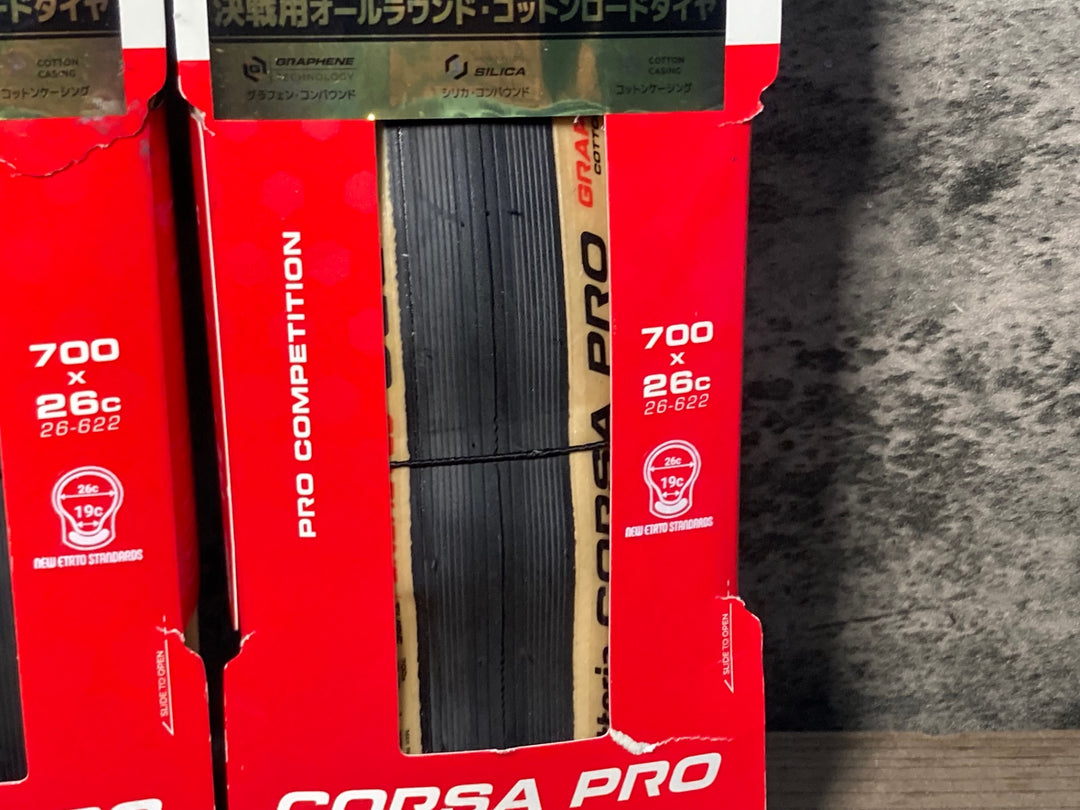 JX697 ヴィットリア vittoria CORSA PRO クリンチャータイヤ 26C 2本セット