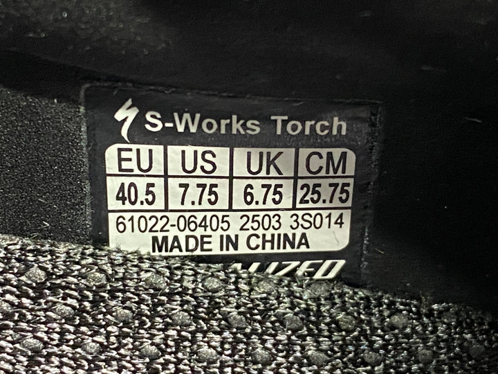 JM424 スペシャライズド SPECIALIZED エスワークス S-WORKS TORCH RD ビンディングシューズ 白 TEAM EU40.5 SPD-SL
