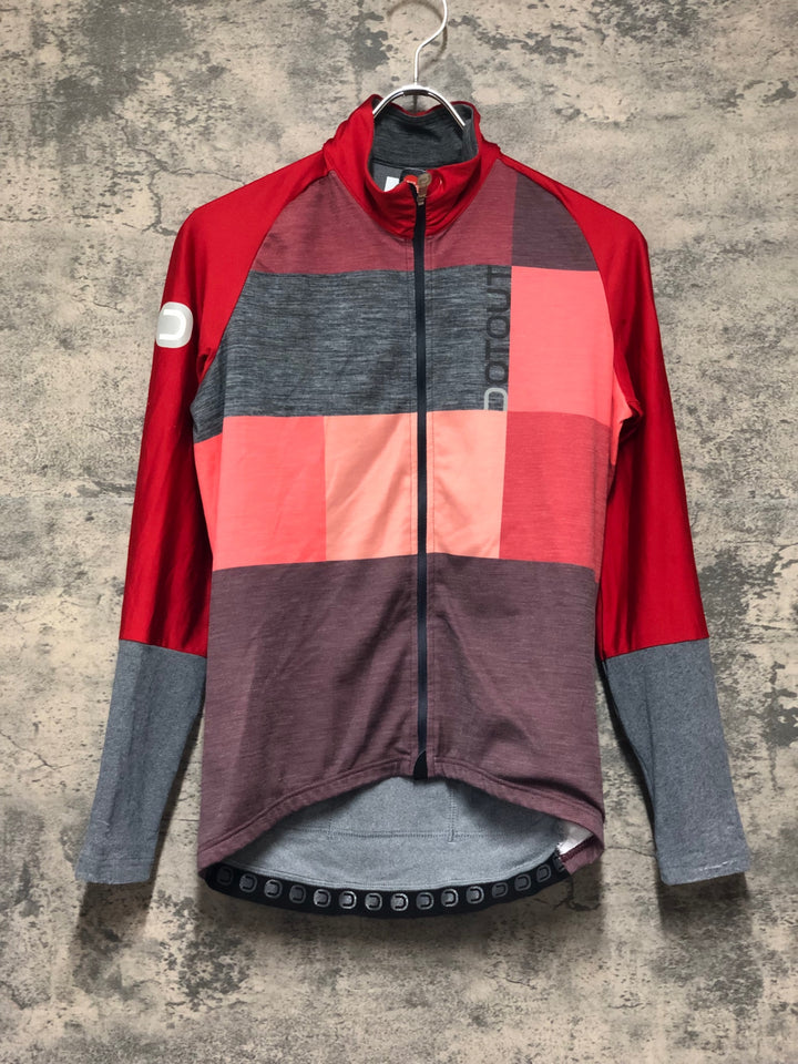 KM220 ドットアウト DOTOUT FANATICA WOOL JERSEY 長袖 サイクルジャージ グレー M