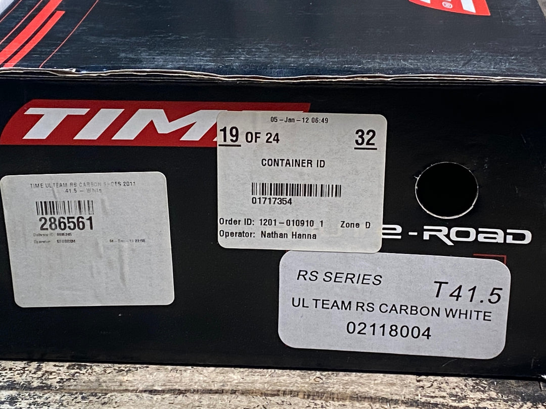 JR516 タイム TIME ULTEAM RS CARBON ビンディングシューズ 白 EU41.5