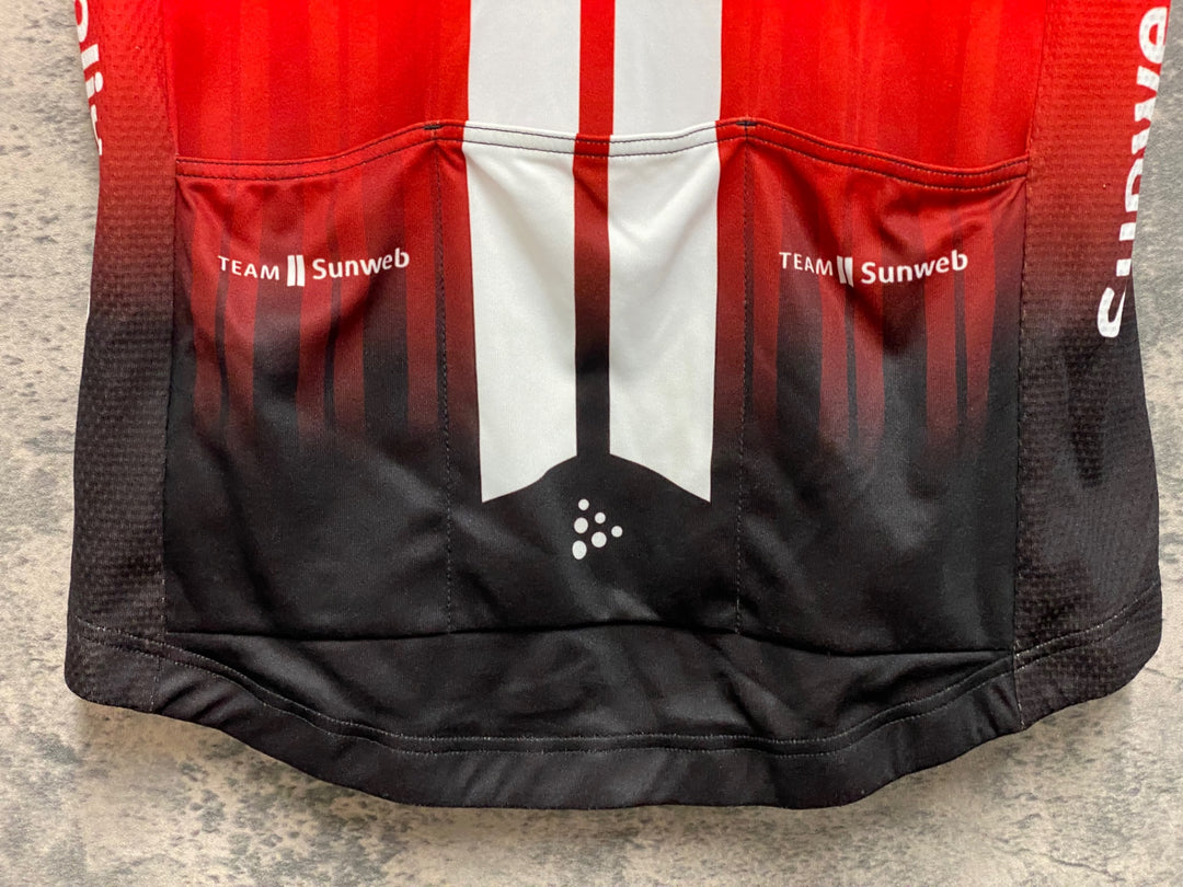 JN207 クラフト CRAFT 半袖 サイクルジャージ 赤 M Team Sunweb