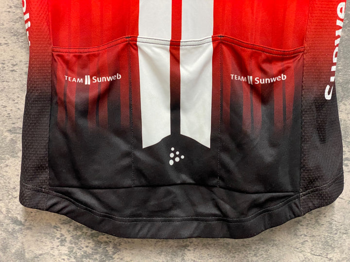 JN207 クラフト CRAFT 半袖 サイクルジャージ 赤 M Team Sunweb