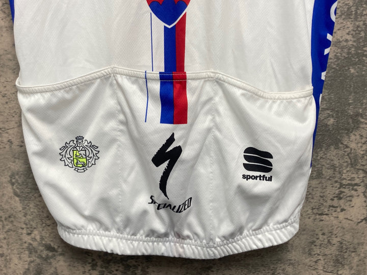 KJ861 スポーツフル sportful 半袖 サイクルジャージ 青白 L SAXO BANK TINKOFF