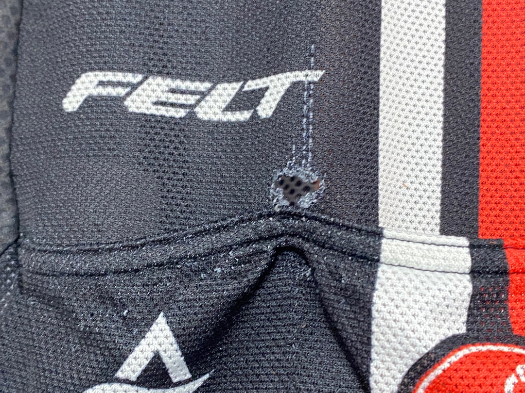 KK554 カステリ CASTELLI 半袖 ワンピース 黒 S NFTO ※スレ大、背面ポケット穴あきのためジャンク