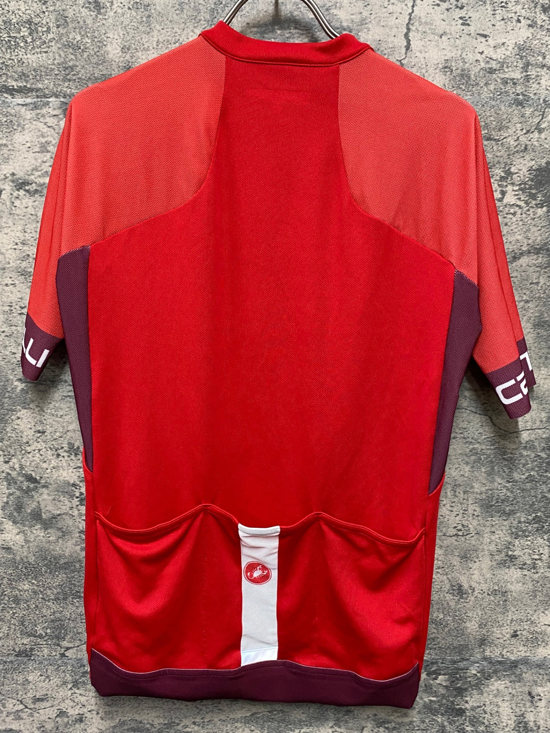 KK810 カステリ CASTELLI 半袖 サイクルジャージ 赤 M ほつれ