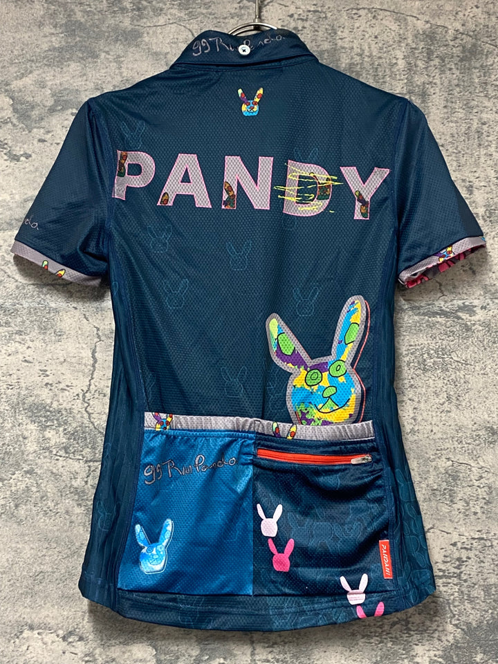 KK465 パンダーニ Pandani 半袖 サイクルジャージ 濃紺 XS レディース
