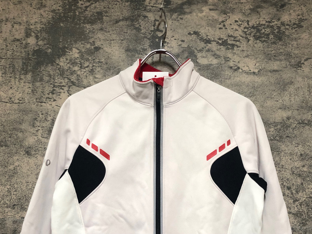 KN005 パールイズミ PEARL iZUMi 長袖 サイクルジャージ 白 M 裏起毛 WINDBREAK