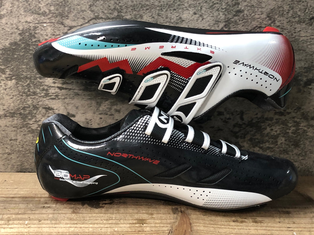 JR547 ノースウェーブ NORTHWAVE EXTREME ビンディングシューズ 黒赤白 EU43 1/2