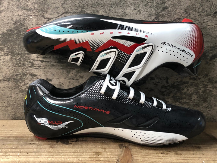 JR547 ノースウェーブ NORTHWAVE EXTREME ビンディングシューズ 黒赤白 EU43 1/2