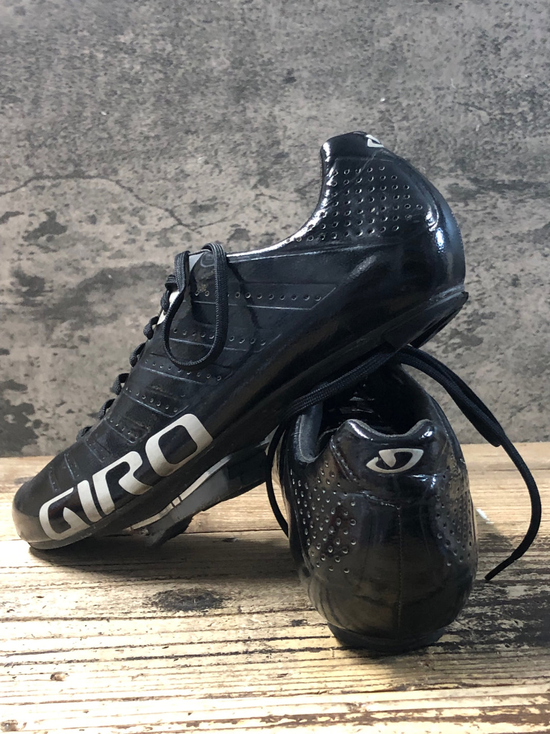 KJ262 ジロ GIRO EMPIRE SLX ビンディングシューズ 黒 EU42 一部接着はげ SPD-SL