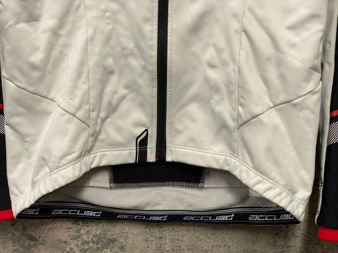 JI035 シマノ SHIMANO ACCU 3GR 長袖 サイクルジャケット 白 黒 M 裏起毛