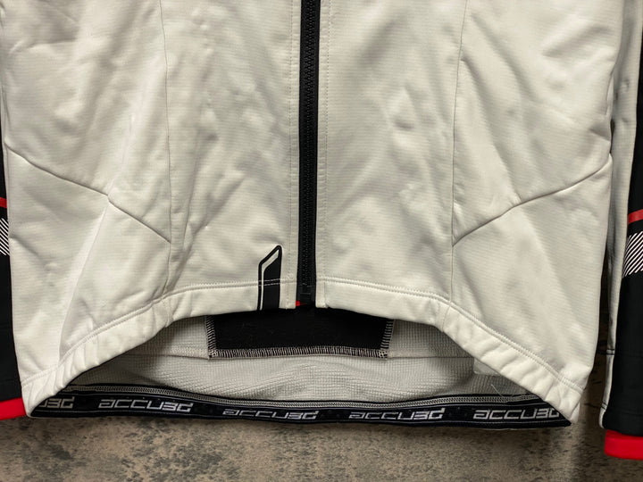 JI035 シマノ SHIMANO ACCU 3GR 長袖 サイクルジャケット 白 黒 M 裏起毛