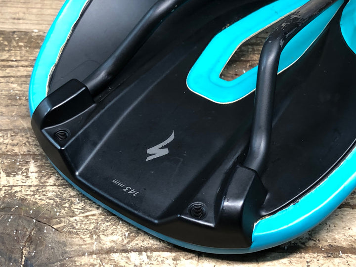 JF086 スペシャライズド SPECIALIZED パワー POWER ARC サドル ターコイズ Hollow Ti レール 155mm