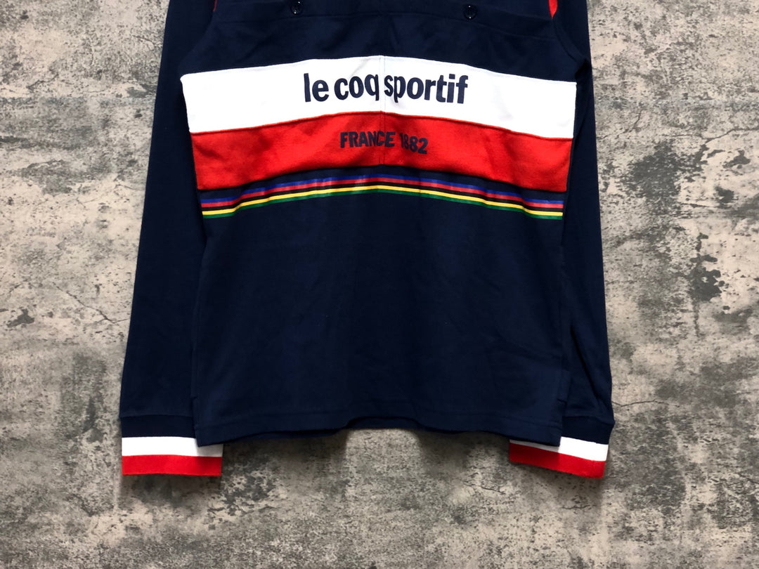 KJ360 ルコックスポルティフ le coq sportif 長袖 サイクルジャージ 紺 L