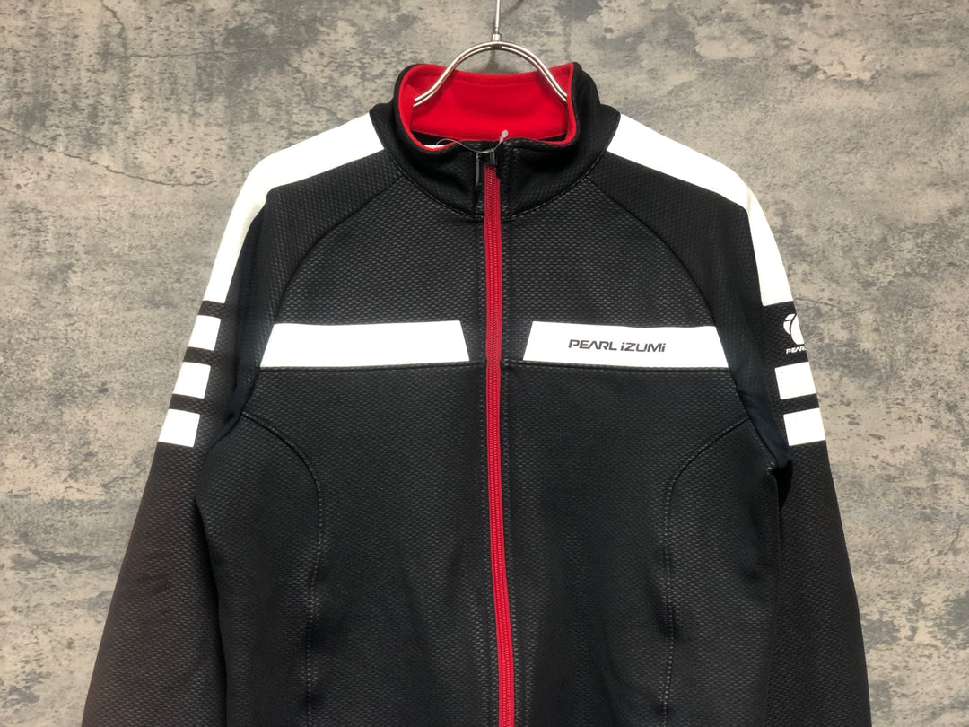 KK715 パールイズミ PEARL iZUMi 長袖 サイクルジャケット 黒 L 裏起毛 WIND BREAK ※破れのためジャンク