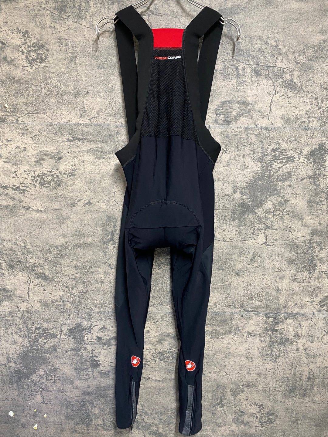 KE153 カステリ CASTELLI ロッソコルサ ROSSO CORSA ビブタイツ 黒 XL
