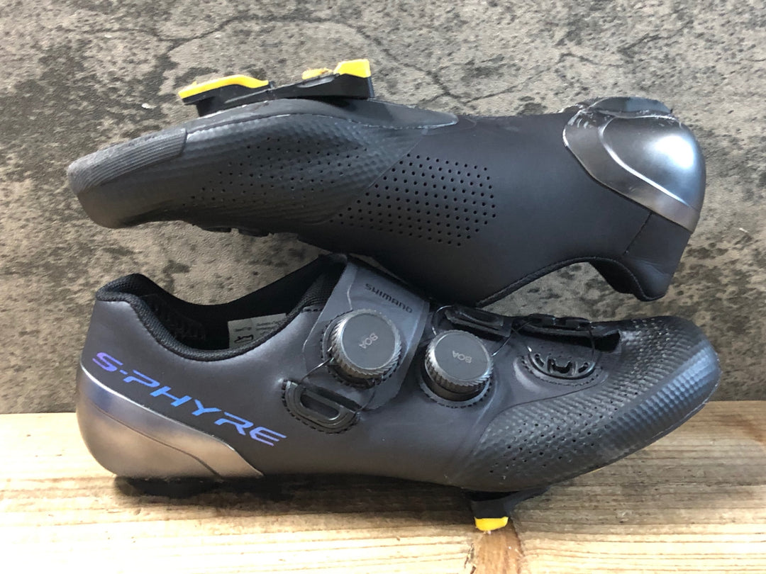 JY608 シマノ SHIMANO S-PHYRE RC9 SHRC902M L01 S ビンディングシューズ 3穴 BOA Li2 黒 EU41 SPECIALIZED BG SL FOOTBED +++ EU40-41 インソール