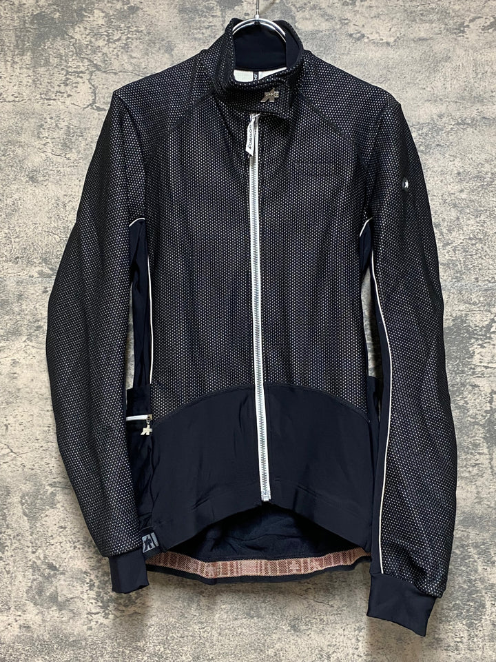 JQ217 アソス assos AIR BLOCK 851 長袖サイクルジャケット 黒 M 裏起毛 ほつれあり