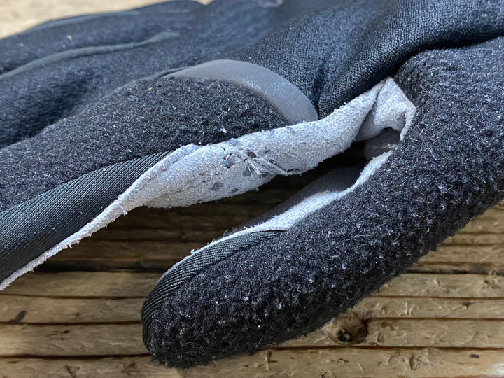 KJ696 パールイズミ PEARL iZUMi 長指 グローブ 黒 グレー M 裏起毛