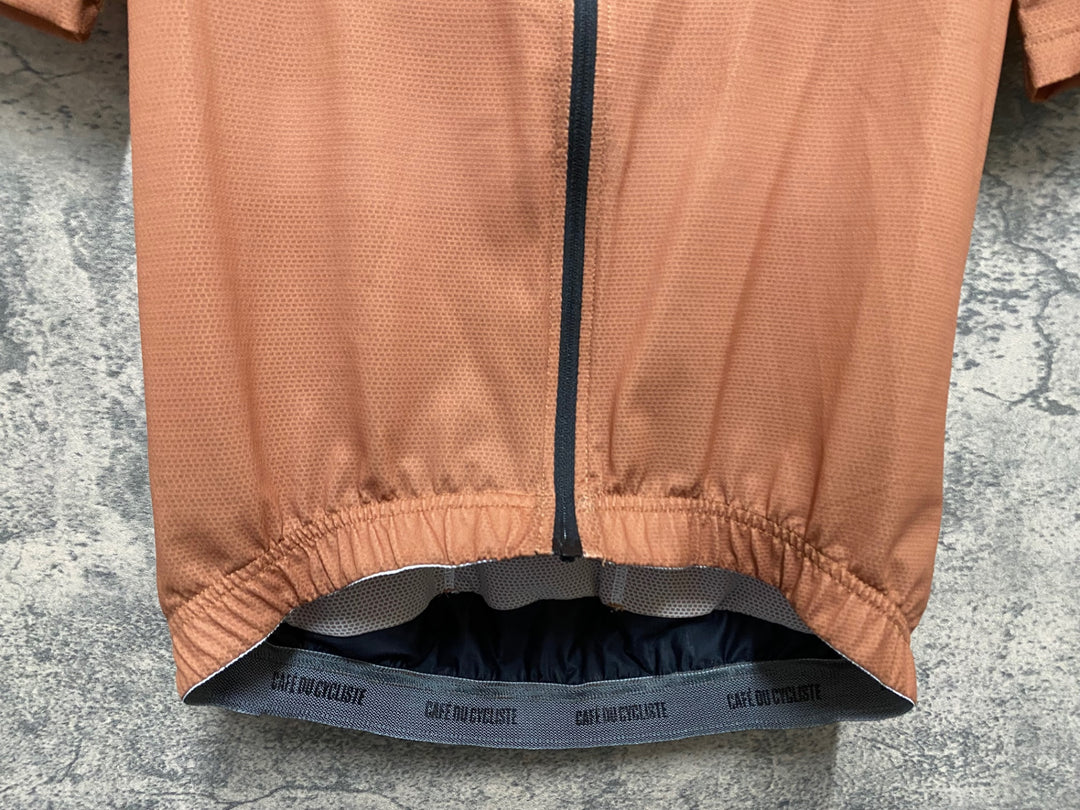 KS224 カフェドシクリステ cafe du cycliste AUDAX 半袖 サイクルジャージ 茶 S