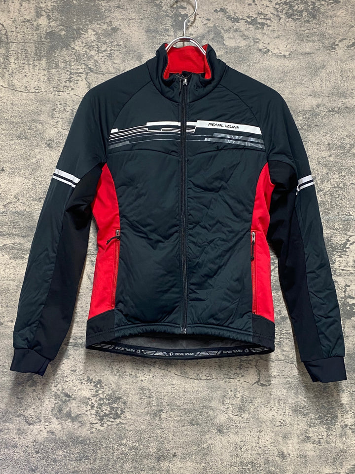 KP594 パールイズミ PEARL iZUMi 長袖 サイクルジャケット 黒 赤 レディース 裏起毛