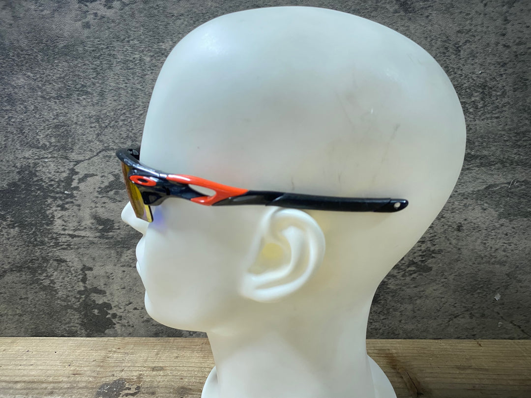 KB576 オークリー OAKLEY RADAR LOCK サングラス アイウェア 黒赤 PRIZM ROAD ※レンズ傷 弦べたつき