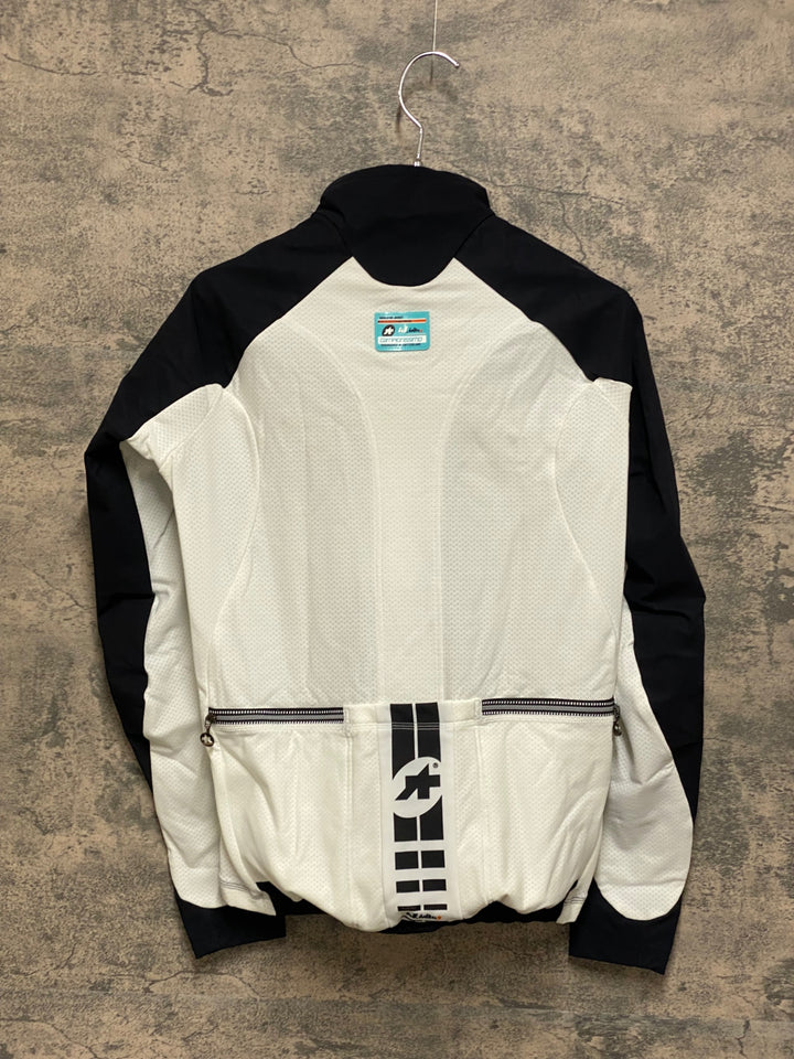 JQ145 アソス assos iJ haBu 長袖サイクルジャケット 黒白 M 裏起毛