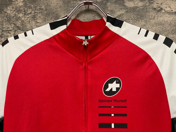 JH861 アソス assos ミレ MILLE 半袖 サイクルジャージ 黒 赤 白 M